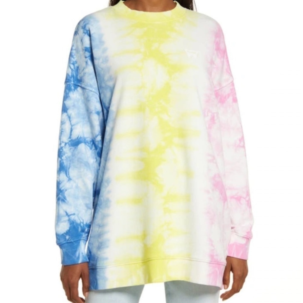 NWT Wrangler Oversized Multicolor Tie Dye Sweatshirt - Picture 2 of 6